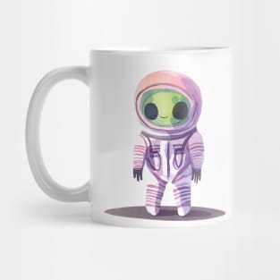 Cute Watercolor Alien in a Spacesuit Mug